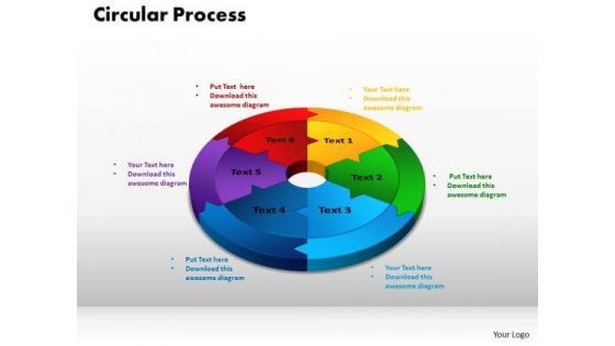 PowerPoint Backgrounds Circular Process Leadership Ppt Template