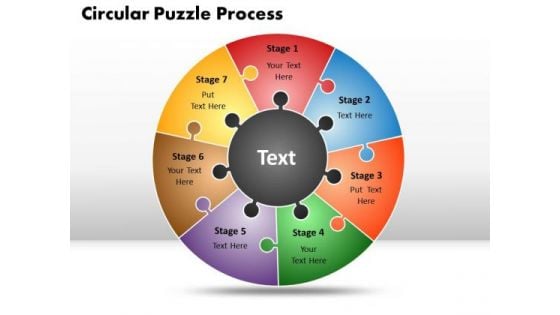 PowerPoint Backgrounds Circular Puzzle Process Finance Ppt Slides