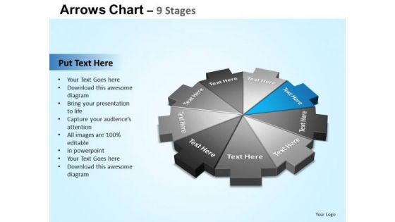 PowerPoint Backgrounds Company Arrows Chart Ppt Templates