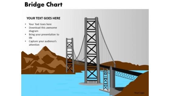 PowerPoint Backgrounds Company Bridge Chart Ppt Slides