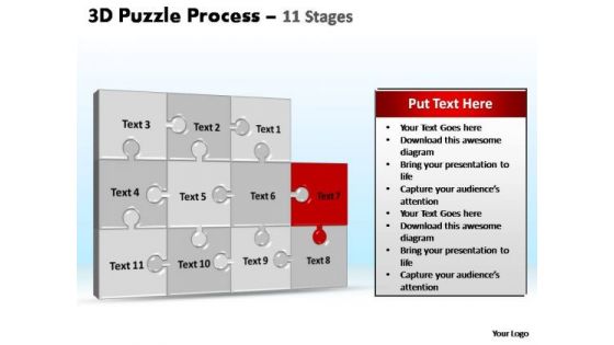 PowerPoint Backgrounds Company Puzzle Process Ppt Design