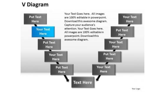 PowerPoint Backgrounds Company V Diagram