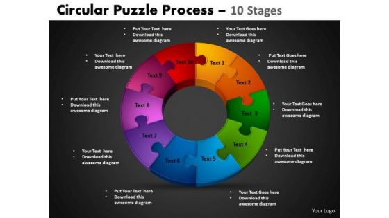 PowerPoint Backgrounds Cycle Chart Circular Puzzle Ppt Layout