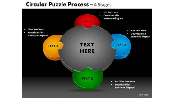 PowerPoint Backgrounds Cycle Process Circular Puzzle Ppt Layout