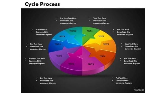 PowerPoint Backgrounds Cycle Process Leadership Ppt Template