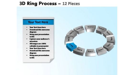 PowerPoint Backgrounds Cycle Process Ring Process Ppt Template