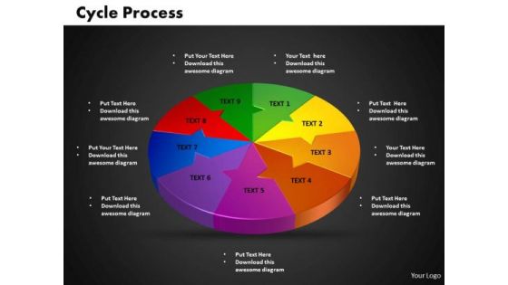 PowerPoint Backgrounds Cycle Teamwork Ppt Design