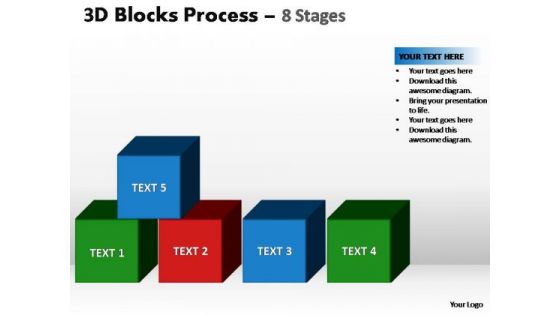 PowerPoint Backgrounds Diagram Blocks Process Ppt Template