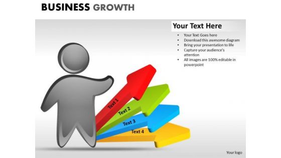 PowerPoint Backgrounds Diagram Business Growth Ppt Design