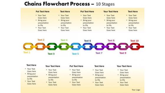 PowerPoint Backgrounds Diagram Chains Flowchart Ppt Process