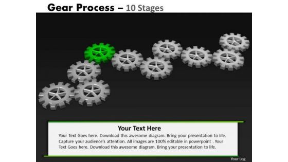 PowerPoint Backgrounds Diagram Gears Process Ppt Slide