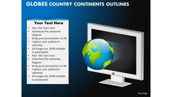 PowerPoint Backgrounds Diagram Globes Country Ppt Slide