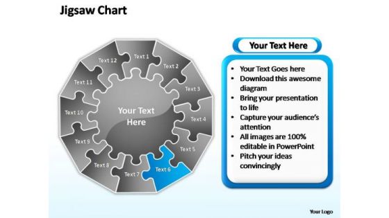 PowerPoint Backgrounds Diagram Jigsaw Ppt Design