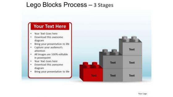 PowerPoint Backgrounds Diagram Lego Blocks Ppt Template