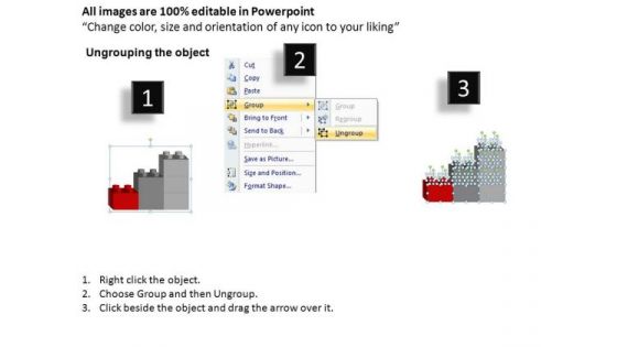 PowerPoint Backgrounds Diagram Lego Blocks Ppt Template
