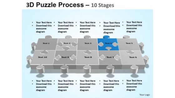 PowerPoint Backgrounds Diagram Puzzle Process Ppt Template