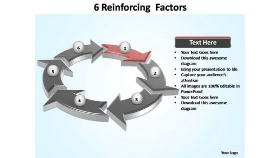 PowerPoint Backgrounds Diagram Reinforcing Factors Ppt Backgrounds