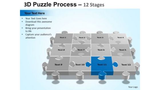 PowerPoint Backgrounds Download Puzzle Process Ppt Theme