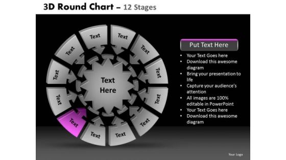 PowerPoint Backgrounds Download Round Chart Ppt Template