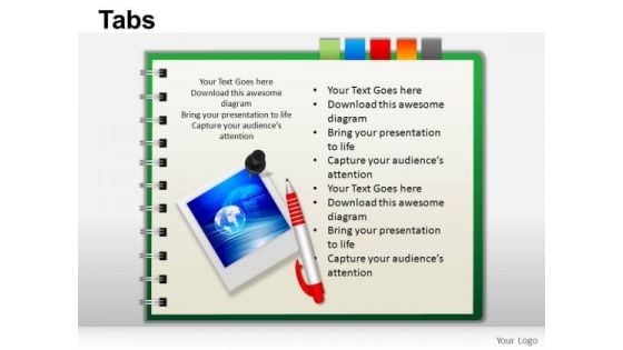 PowerPoint Backgrounds Download Tabs Ppt Process