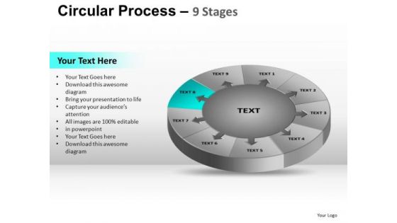 PowerPoint Backgrounds Editable Circular Process Ppt Theme