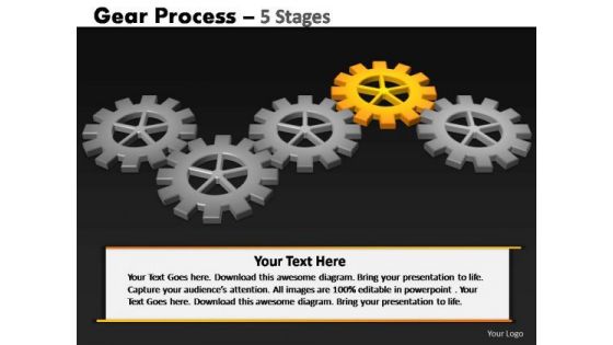 PowerPoint Backgrounds Editable Gears Process Ppt Template