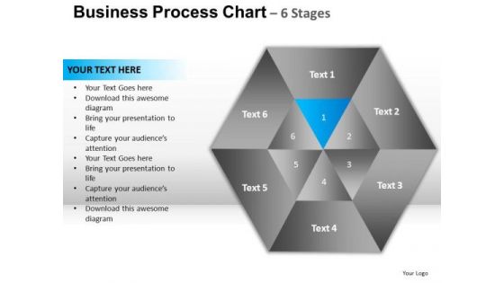 PowerPoint Backgrounds Editable Hexagon Pie Chart Ppt Presentation