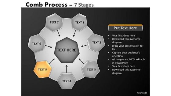 PowerPoint Backgrounds Editable Hub And Spokes Process Ppt Slides