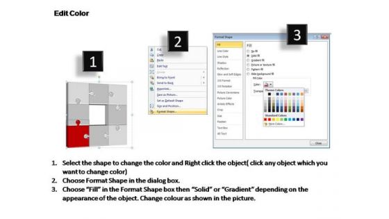 PowerPoint Backgrounds Editable Puzzle Process Ppt Slides