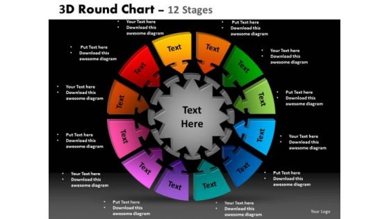 PowerPoint Backgrounds Editable Round Chart Ppt Presentation