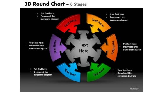 PowerPoint Backgrounds Editable Round Chart Ppt Template