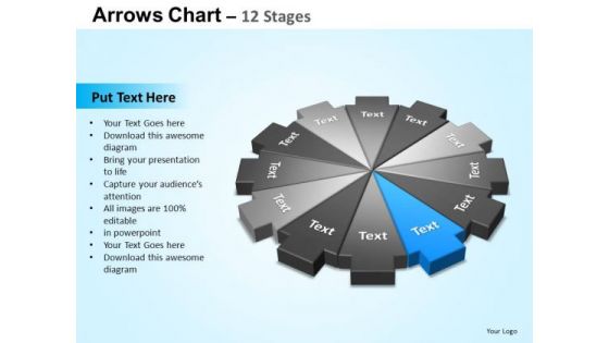 PowerPoint Backgrounds Education Arrows Chart Ppt Template