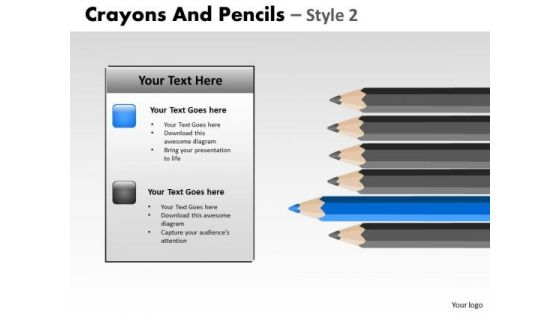 PowerPoint Backgrounds Education Crayons And Pencils Ppt Presentation