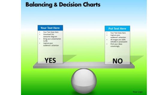 PowerPoint Backgrounds Executive Success Balancing Decision Charts Ppt Slide