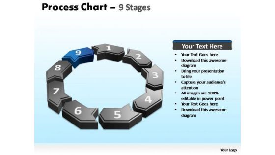 PowerPoint Backgrounds Global Process Chart Ppt Template