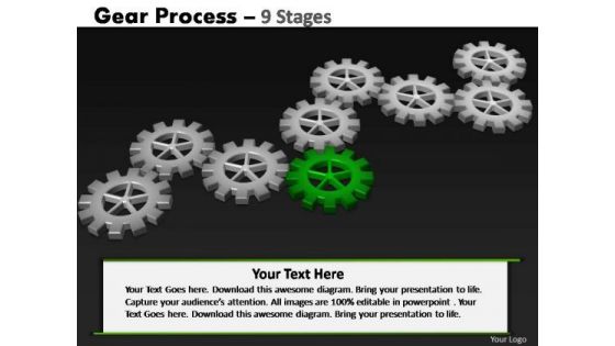 PowerPoint Backgrounds Graphic Gears Process Ppt Slides