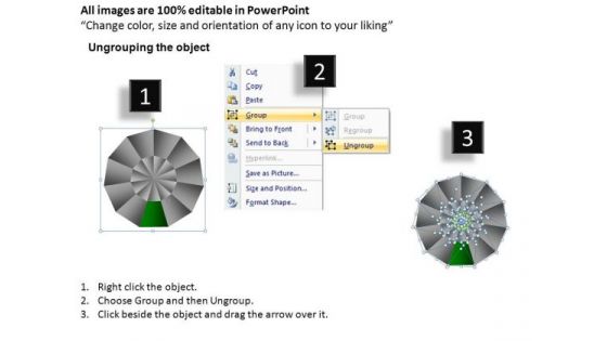 PowerPoint Backgrounds Graphic Pie Chart Ppt Slide