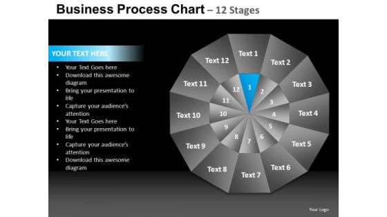 PowerPoint Backgrounds Graphic Pie Chart Ppt Theme