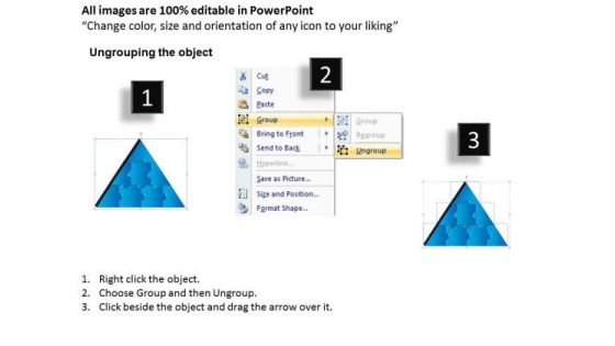 PowerPoint Backgrounds Graphic Triangle Puzzle Ppt Slide