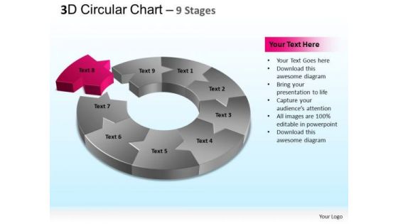 PowerPoint Backgrounds Growth Circular Chart Ppt Template