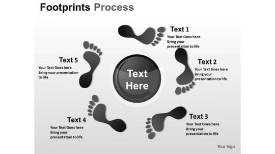 PowerPoint Backgrounds Growth Footprints Process Ppt Presentation