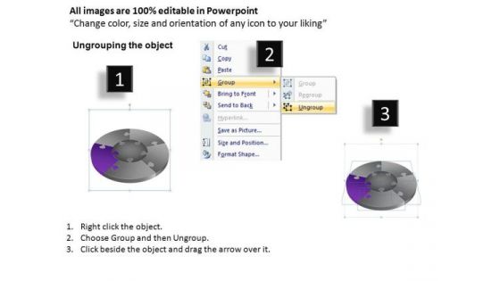 PowerPoint Backgrounds Growth Pie Chart Puzzle Process Ppt Design