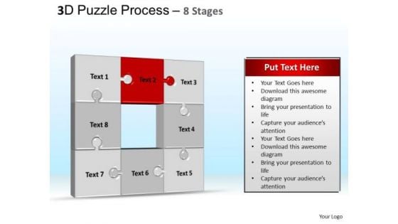 PowerPoint Backgrounds Growth Puzzle Process Ppt Template