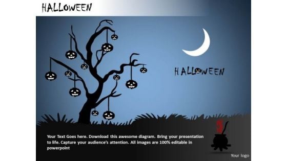 PowerPoint Backgrounds Halloween Lanterns Ppt Slides