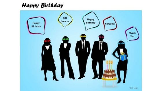 PowerPoint Backgrounds Happy Birthday Guests Callouts Ppt Slides