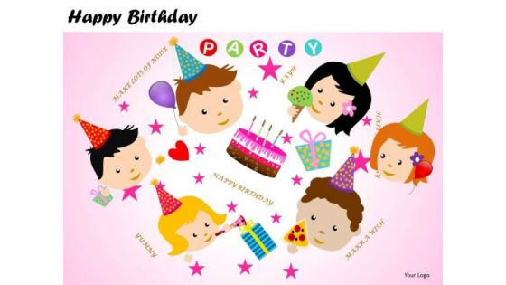PowerPoint Backgrounds Happy Birthday Kids PowerPoint Templates