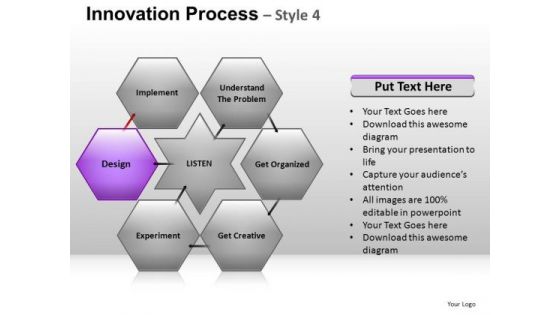 PowerPoint Backgrounds Hexagon Chart Ppt Template