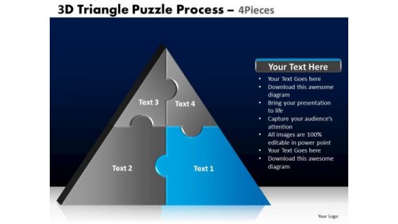 PowerPoint Backgrounds Image Triangle Puzzle Ppt Layouts