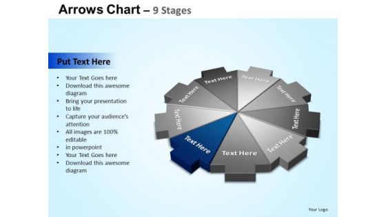 PowerPoint Backgrounds Leadership Arrows Chart Ppt Design