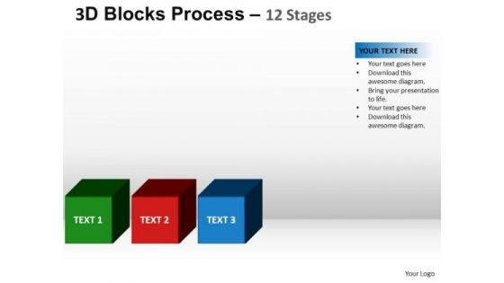 PowerPoint Backgrounds Leadership Blocks Process Ppt Slide